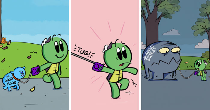 32 New Funny Comics About Life That Occasionally Take A Darkly Humorous Turn By This Artist
