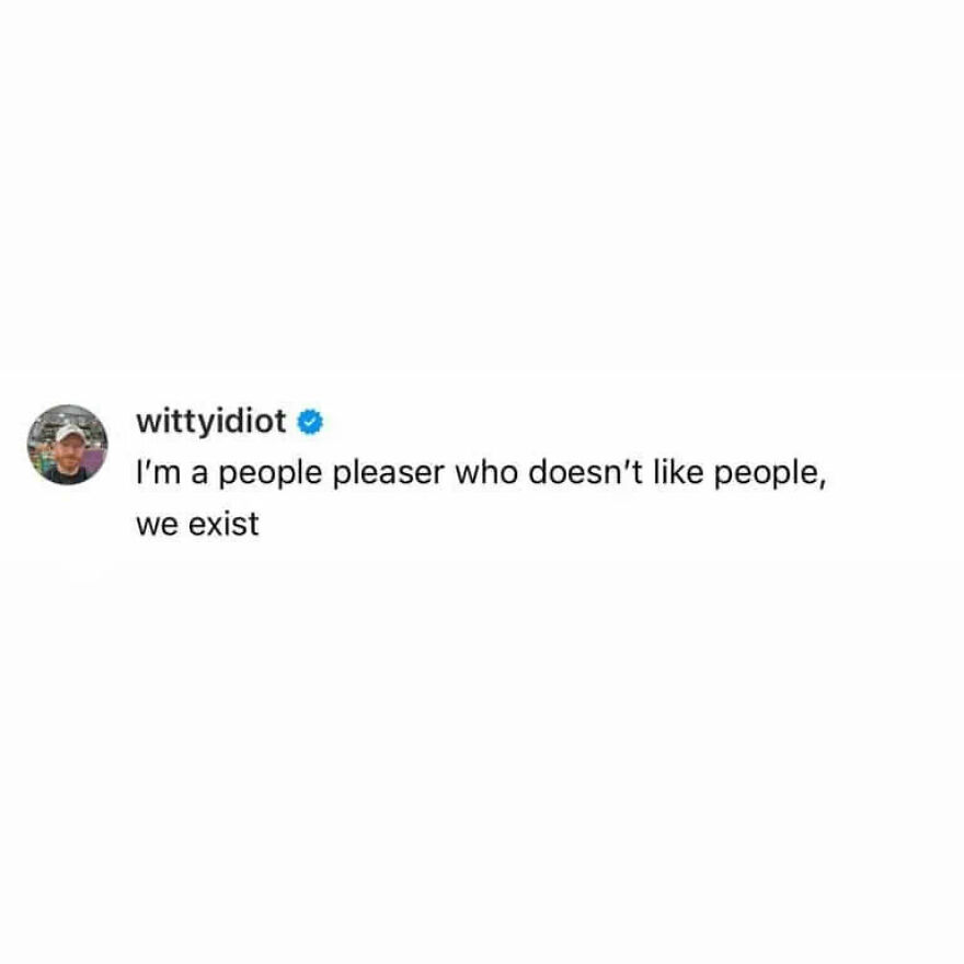 Comedian shares hilariously unfiltered takes on life about being a people pleaser who dislikes people.