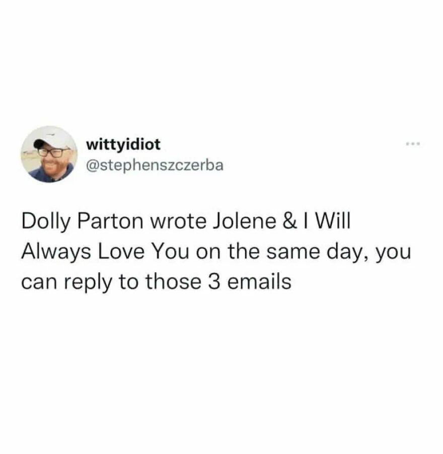 A hilariously unfiltered take on Dolly Parton writing two iconic songs on the same day.