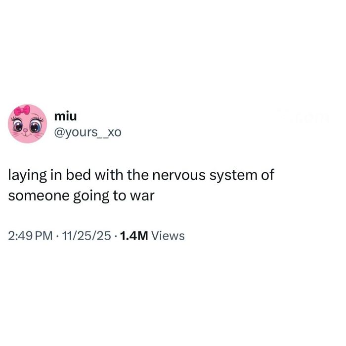A serotonin meme on a Twitter post about a nervous system, offering comfort with humor.