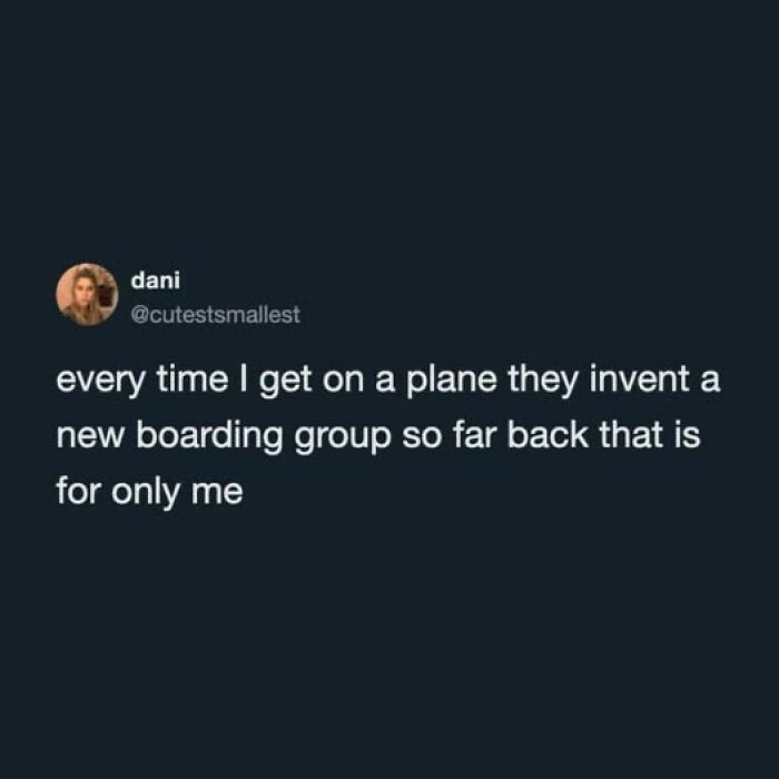 Funny tweets about a new boarding group invented for one person on a plane.