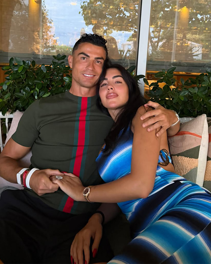 Georgina Rodriguez and Cristiano Ronaldo embracing, Georgina Rodriguez confidently posing as she hits back at body-shamers.