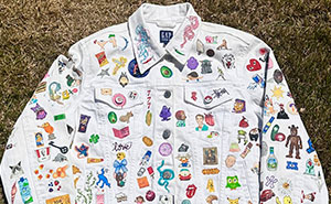 This Artist’s High School Challenge Grew Into A Jacket Packed With Hand-Painted Pop-Culture Illustrations