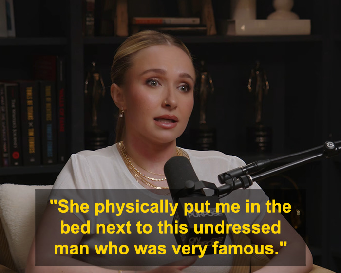 Hayden Panettiere speaking into a microphone with a quote overlay. Fans note recent revelation. Hayden Panettiere speaking into a microphone with a quote overlay. Fans note recent revelation.