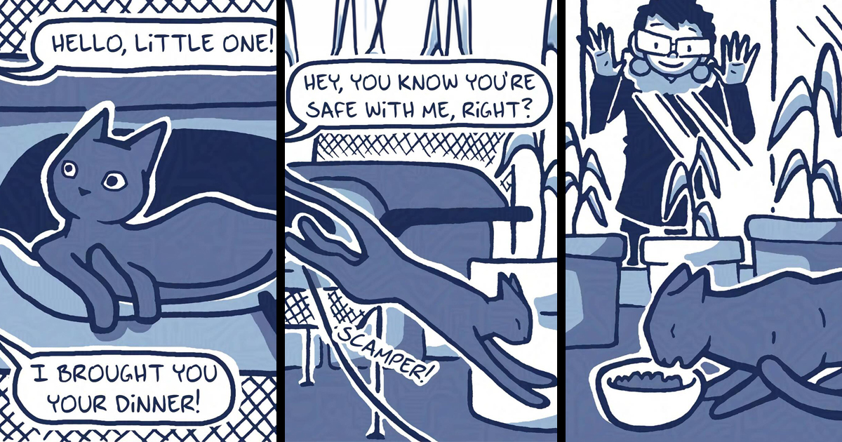 Artist Turned The Story Of A Stray Cat She Adopted Into A Charming Comic Series