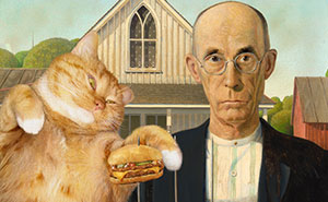 Artist Puts A Hilarious Twist On Famous Classical Paintings By Including Her Fat Orange Cat (42 New Pics)