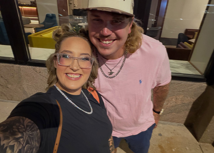 Honey Boo Boo star Pumpkin smiling for a selfie with a man, revealing her earnings on an adult platform.