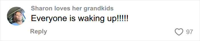 A social media comment stating that everyone is waking up to the fake foods Americans eat everyday. A social media comment stating that everyone is waking up to the fake foods Americans eat everyday.