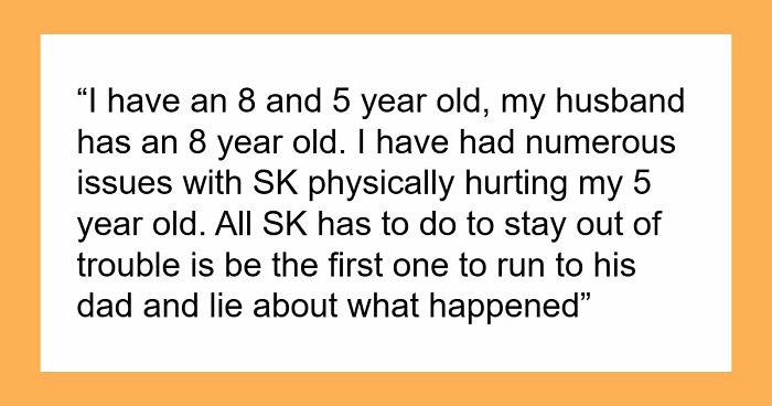 Stepson Keeps Bullying Woman’s 5YO, Dad Calls It “Boys Being Boys”, She Kicks Them Both Out