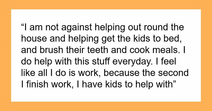Husband In A Fix As Wife Keeps Saying That She’s Not His Mom And Expects Him To “Help”