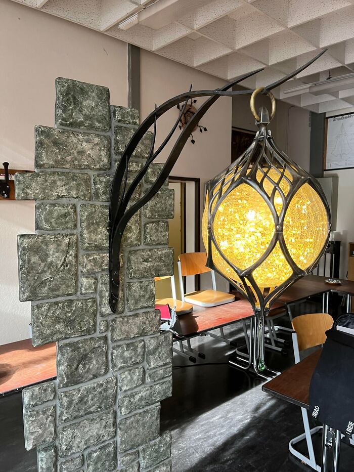 I Made This Elvish Lantern As Graduation Project For My Apprenticeship In Creative Metalwork. Cast Bronze Body, Forged Steel Hanger. Enjoy!
