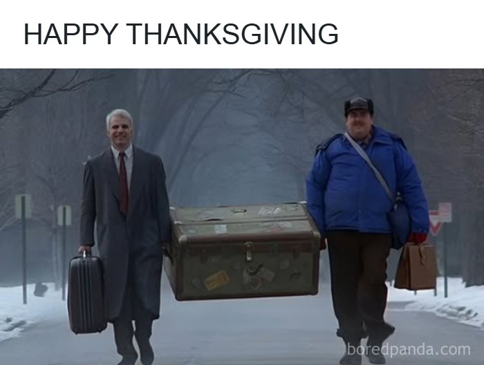 Steve Martin and John Candy in a snowy scene from a movie, a classic '80s reminder of good times.