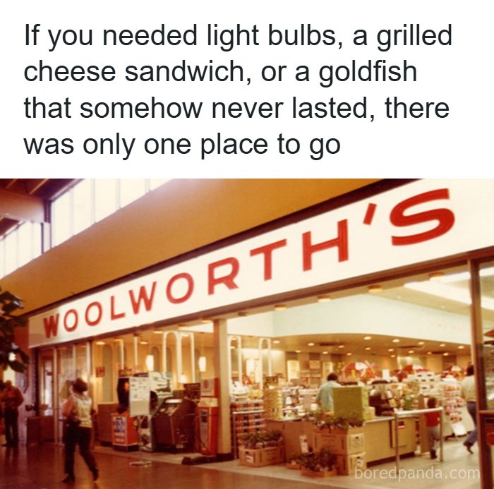 The exterior of a Woolworths store, a popular shopping destination from the good time of the 80s.