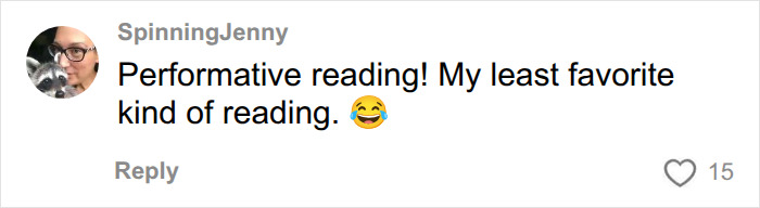A comment about performative reading by influencers. An influencer's call out gets savagely roasted. A comment about performative reading by influencers. An influencer's call out gets savagely roasted.