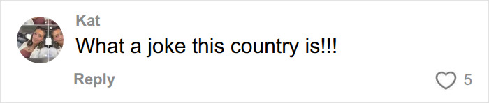 A social media comment calling the country a joke, regarding the potential ban of dog breeds in the UK. A social media comment calling the country a joke, regarding the potential ban of dog breeds in the UK.