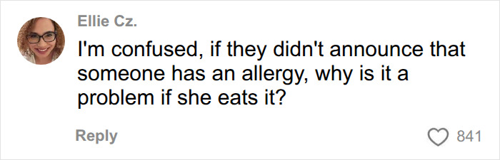 A user questions why a passenger eating peanuts on a plane is a problem if no allergy was announced, sparking debate. A user questions why a passenger eating peanuts on a plane is a problem if no allergy was announced, sparking debate.