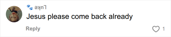 Screenshot of a comment: 'Jesus please come back already', related to Bonnie Blue's 'Minging' event. Screenshot of a comment: 'Jesus please come back already', related to Bonnie Blue's 'Minging' event.