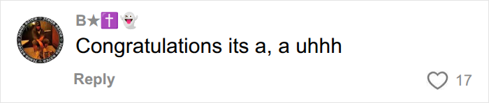 An online comment from 'B' with a ghost emoji, making a confused statement about the Bonnie Blue 'Minging' event. An online comment from 'B' with a ghost emoji, making a confused statement about the Bonnie Blue 'Minging' event.