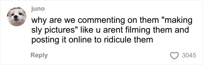 Comment by Juno: Questioning the influencer's criticism of Venetians taking pictures, highlighting influencer's filming. Comment by Juno: Questioning the influencer's criticism of Venetians taking pictures, highlighting influencer's filming.