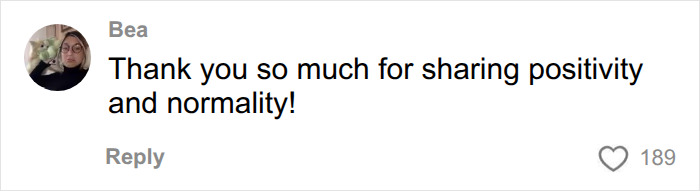 A comment thanking Sara Sampaio for sharing positivity and normality regarding Instagram bodies. A comment thanking Sara Sampaio for sharing positivity and normality regarding Instagram bodies.