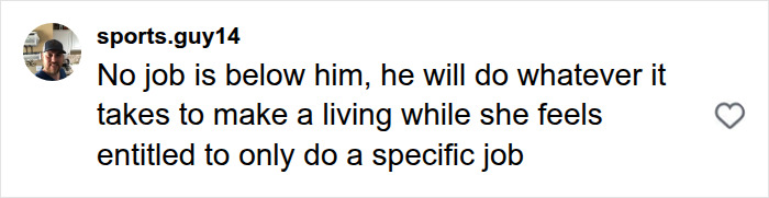 Screenshot of an Instagram comment comparing a working class man and a PhD woman in the Two Americas video.
