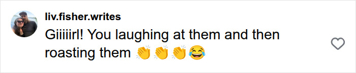 Hilarious reaction comment from liv.fisher.writes praising the news anchor for laughing at hateful comments. Hilarious reaction comment from liv.fisher.writes praising the news anchor for laughing at hateful comments.