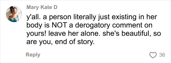 A comment defending Sara Sampaio's natural body, highlighting that Instagram bodies are about angles and lighting. A comment defending Sara Sampaio's natural body, highlighting that Instagram bodies are about angles and lighting.