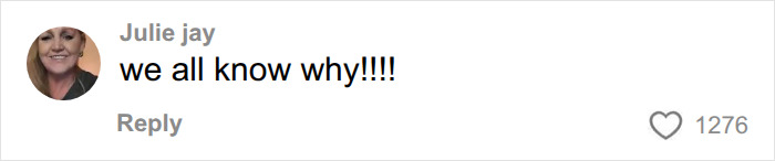 A comment from Julie Jay saying 'we all know why!!!!' regarding dog breeds possibly banned in the UK. A comment from Julie Jay saying 'we all know why!!!!' regarding dog breeds possibly banned in the UK.