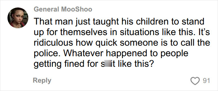 General MooShoo's comment on Black dad teaching kids to stand up for themselves after White Karen pool confrontation. General MooShoo's comment on Black dad teaching kids to stand up for themselves after White Karen pool confrontation.
