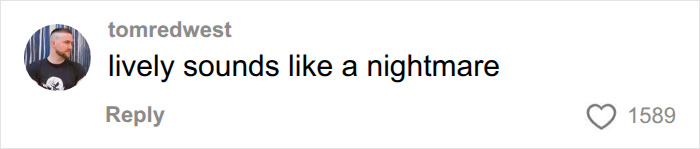 Image of a comment by tomredwest suggesting Blake Lively sounds like a nightmare after Taylor Swift cuts ties. Image of a comment by tomredwest suggesting Blake Lively sounds like a nightmare after Taylor Swift cuts ties.