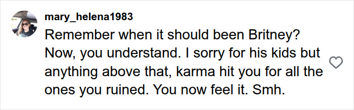 Screenshot of an Instagram comment from mary_helena1983 discussing Perez Hilton's crisis. Screenshot of an Instagram comment from mary_helena1983 discussing Perez Hilton's crisis.