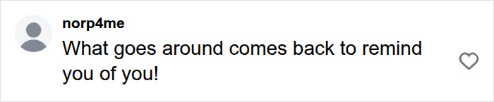A social media comment from @norp4me stating 'What goes around comes back to remind you of you!' regarding Perez Hilton's crisis. A social media comment from @norp4me stating 'What goes around comes back to remind you of you!' regarding Perez Hilton's crisis.