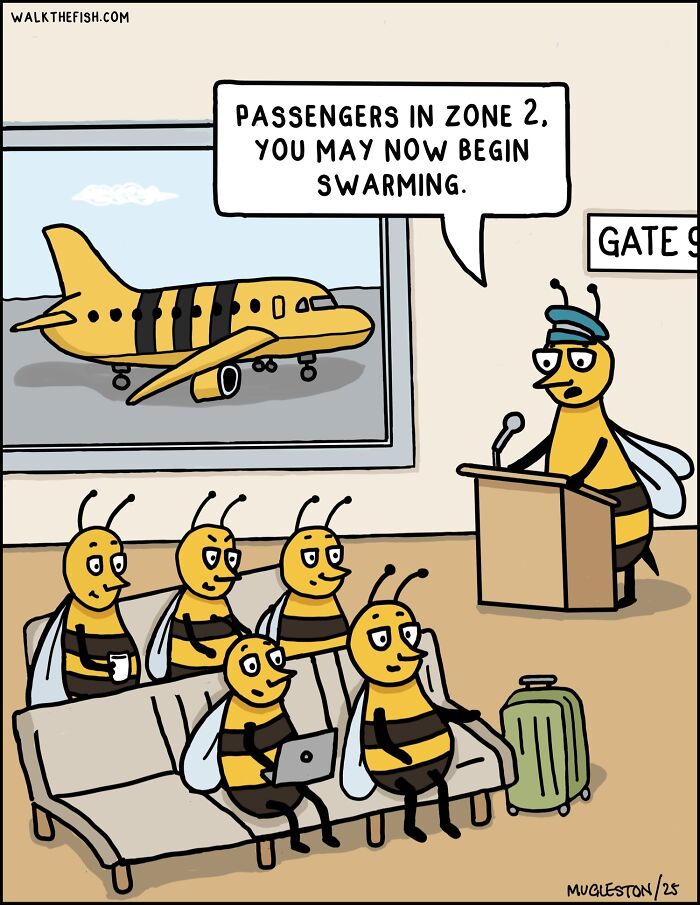 These 30 Single-Panel Cartoons Find The Humor In People Acting Way Too Calm During Absolute Chaos