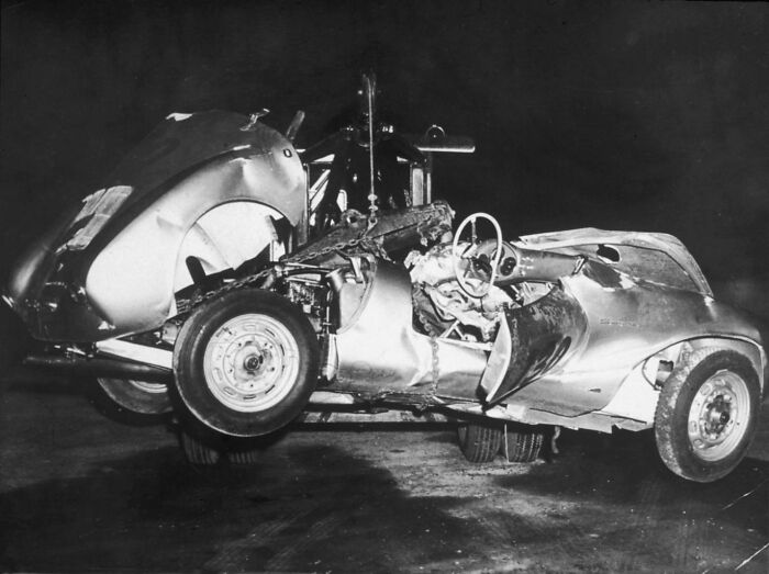 James Dean Beside The Porsche 550 Spyder "Little Bastard," Days Before The Fatal Crash, 1955