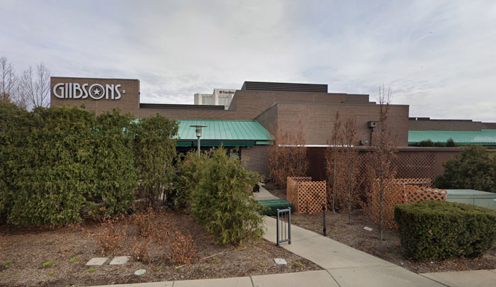 Gibsons restaurant, where the marine vet ate raw oysters, leading to brain damage. Gibsons restaurant, where the marine vet ate raw oysters, leading to brain damage.