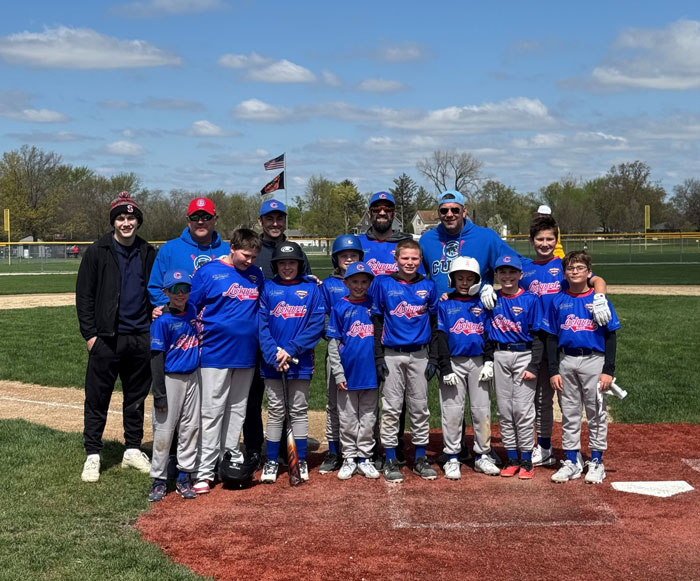A marine vet and his baseball team during a family celebration, before the raw oysters caused brain damage. A marine vet and his baseball team during a family celebration, before the raw oysters caused brain damage.