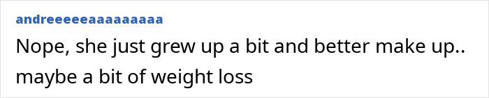 Image of a comment suggesting Joey King grew up, had better makeup, and possibly weight loss, regarding her underwear flash. Image of a comment suggesting Joey King grew up, had better makeup, and possibly weight loss, regarding her underwear flash.