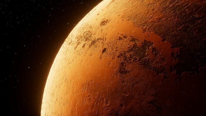 Mars in space, a scary science fact about the planet.