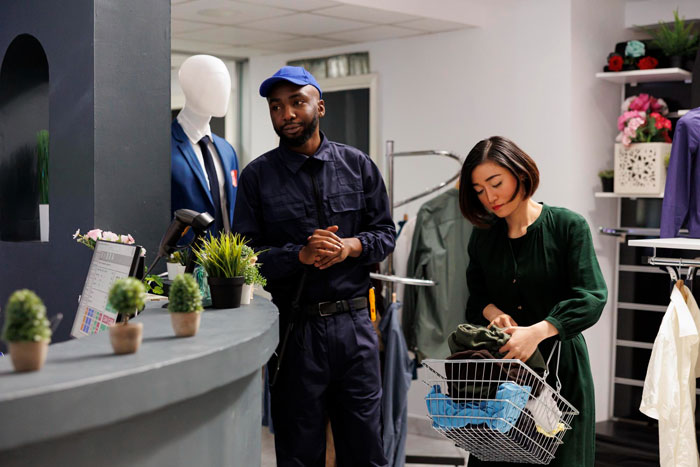 A shopper accused of having a weapon to threaten Karen, but she ends up leaving in handcuffs instead.