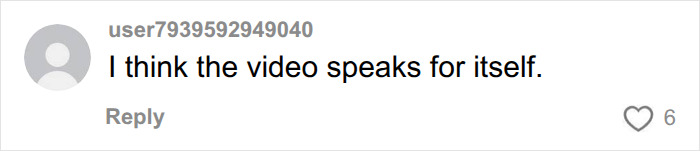 A social media comment suggesting the video speaks for itself, regarding the congressional candidate's attack and karma.