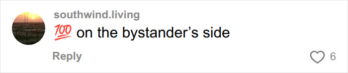 A social media comment showing support for the beachgoer, reflecting on the congressional candidate's karma.
