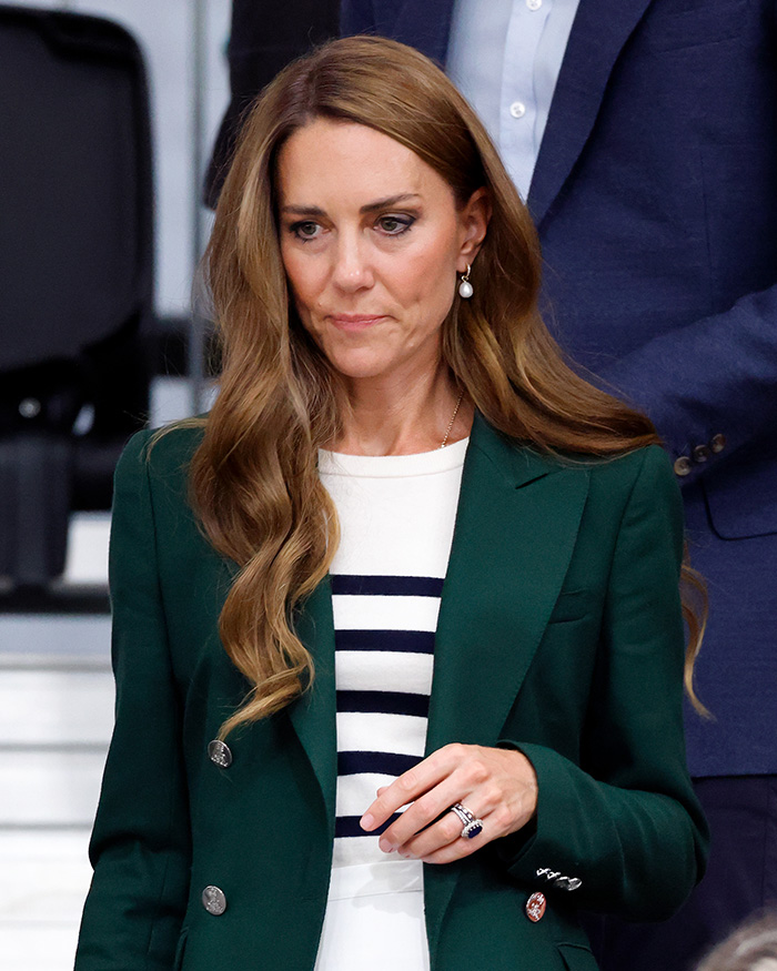 Kate Middleton looks elegant, embodying the grace associated with her pregnancies and births. Kate Middleton looks elegant, embodying the grace associated with her pregnancies and births.