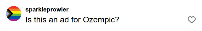 A social media comment asking Is this an ad for Ozempic? regarding Leslie Mann and Anna Faris bikini bodies.