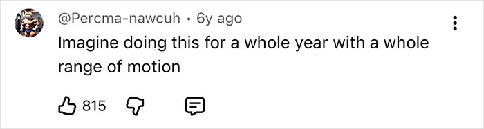 A social media comment about performing pushups with a full range of motion for a year, highlighting physical benefits. A social media comment about performing pushups with a full range of motion for a year, highlighting physical benefits.