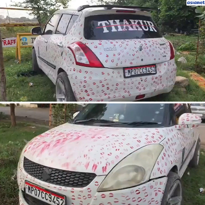 Man Faces Legal Trouble After Girlfriend Leaves 3,400 Lipstick Kiss Marks On His Car Man Faces Legal Trouble After Girlfriend Leaves 3,400 Lipstick Kiss Marks On His Car