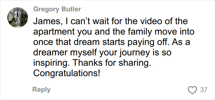 A comment of support for someone living in a small NYC apartment, an urban prison cell, sharing an inspiring journey. A comment of support for someone living in a small NYC apartment, an urban prison cell, sharing an inspiring journey.