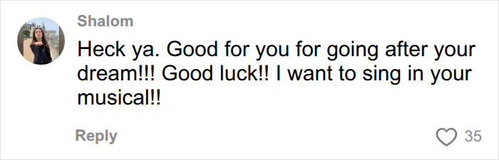 A comment cheering on someone living in a 90-square-foot NYC apartment, an urban prison cell, and pursuing their dream. A comment cheering on someone living in a 90-square-foot NYC apartment, an urban prison cell, and pursuing their dream.