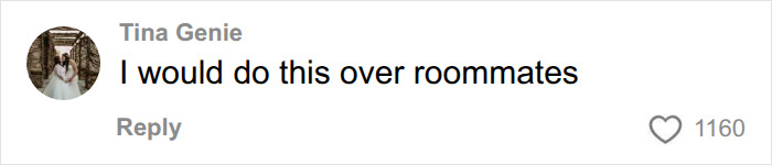 A comment preferring the harsh reality of a 90-square-foot NYC apartment over roommates, an urban prison cell. A comment preferring the harsh reality of a 90-square-foot NYC apartment over roommates, an urban prison cell.