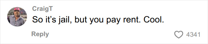A comment comparing a 90-square-foot NYC apartment to a prison cell, emphasizing the harsh reality of urban living. A comment comparing a 90-square-foot NYC apartment to a prison cell, emphasizing the harsh reality of urban living.
