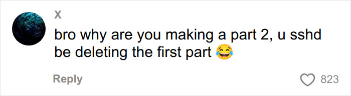 A comment suggesting to delete the first part after a man accidentally married his cousin. A comment suggesting to delete the first part after a man accidentally married his cousin.